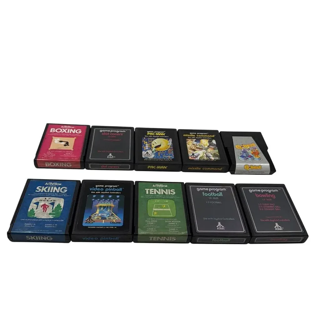 Atari Game Cartridge Lot of 10 Vintage Video Games Assorted Titles Bundle